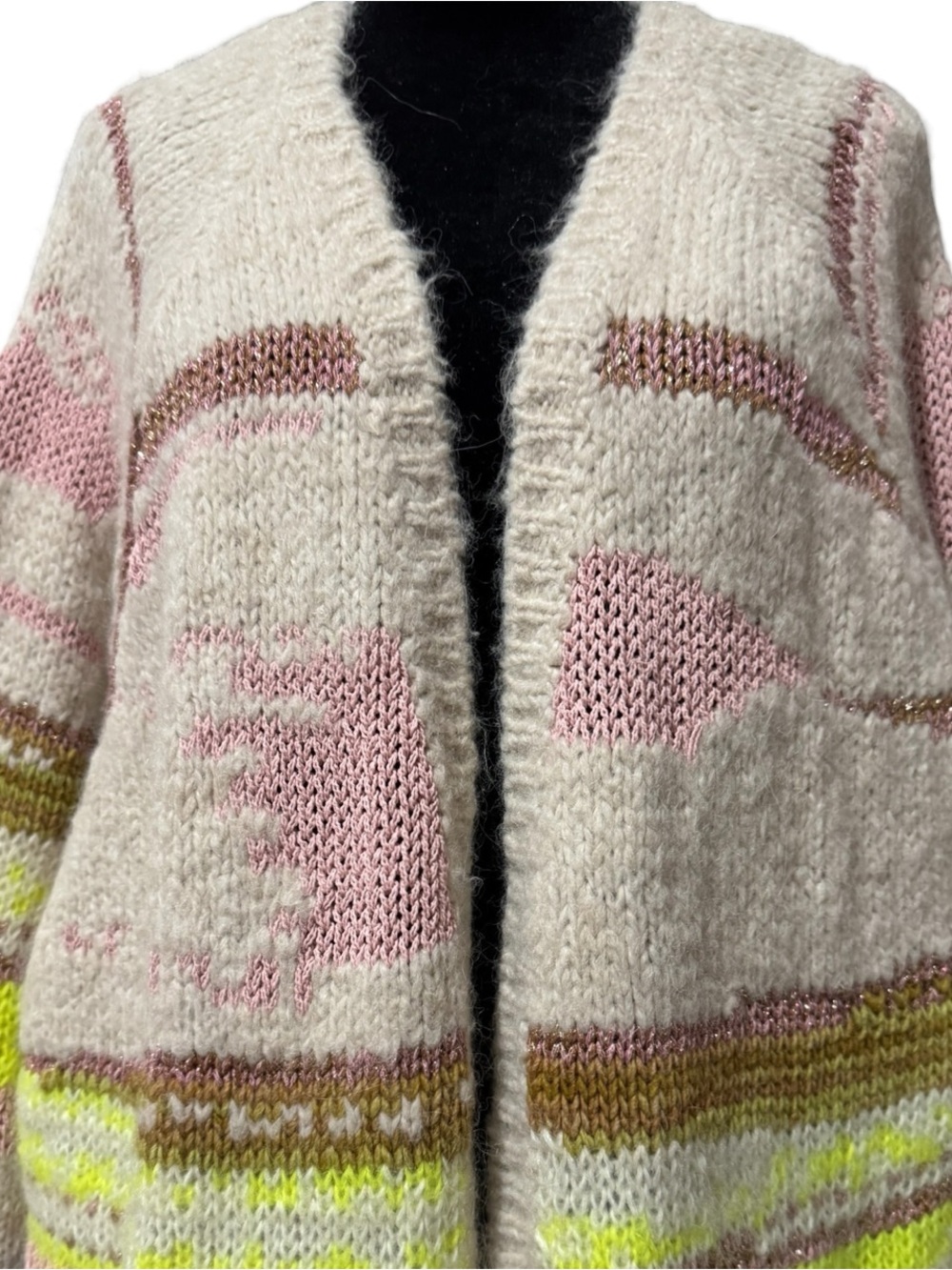 Pilcro Anthropologie Oversized Open Front Cardigan Sweater Large XL NWT - Picture 4 of 13